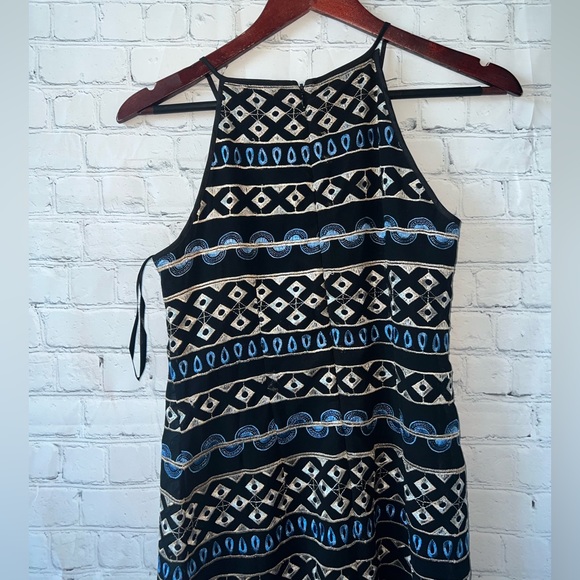 white house black market dark blue & white sleeveless dress size 00 - Picture 9 of 10